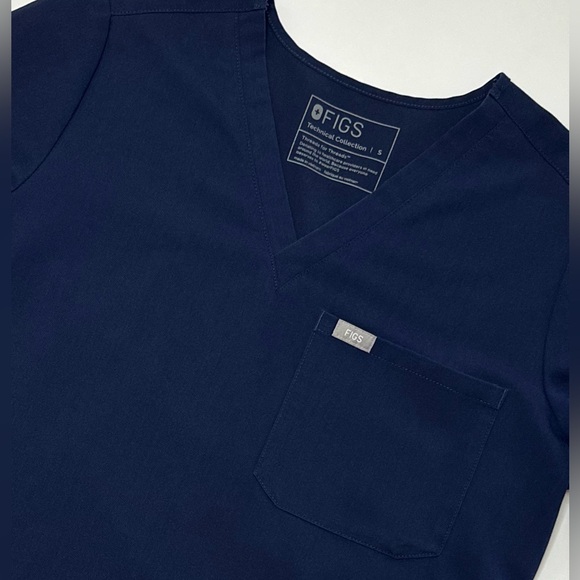 Figs Catarina 1 Pocket Scrub Top Navy PO #3211 Size S - Picture 5 of 16